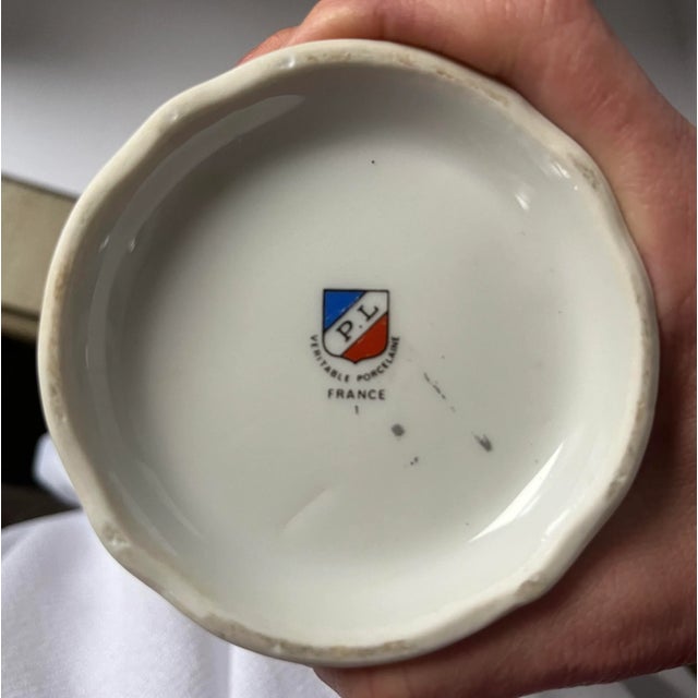 Vintage Limoges Gold Handled Porcelain Teapot With Lid Adorned With Flower Vines and Beautiful Peacock For Sale - Image 9 of 9