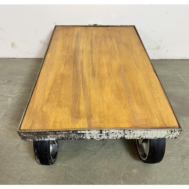 Industrial Grey Coffee Table Cart, 1960s For Sale - Image 17 of 18
