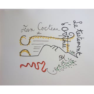 Jean Cocteau, The Testament of Orpheus, Lithograph For Sale