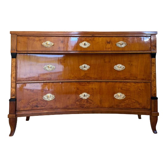 Empire Biedermeier Chest of 3 Drawers For Sale