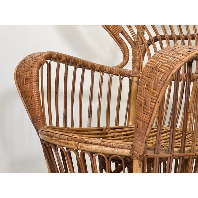 Biancamano Armchair in Wicker by Lino Carminati and Gio Ponti, 1950s For Sale - Image 16 of 18