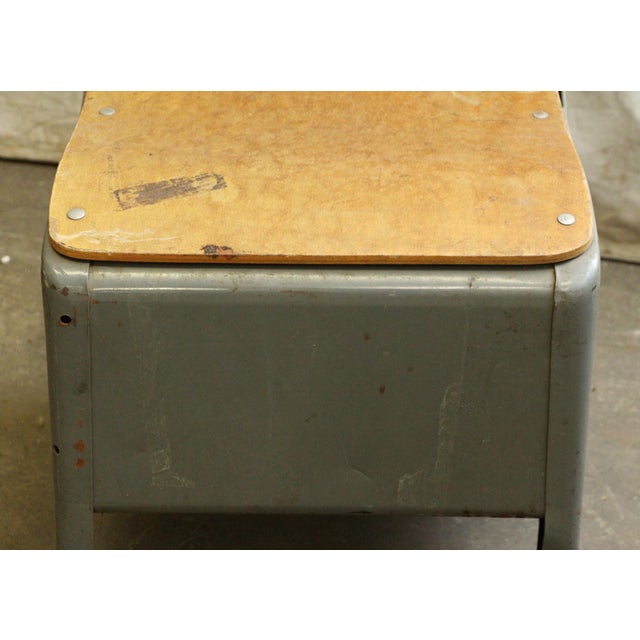 Mid 20th Century Vintage Cooper Center Child's School Chair With Cubby For Sale - Image 5 of 9