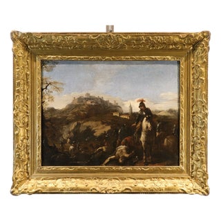 Circle of Michelangelo Cerquozzi, Battle Scene, 1650, Oil on Canvas, Framed For Sale