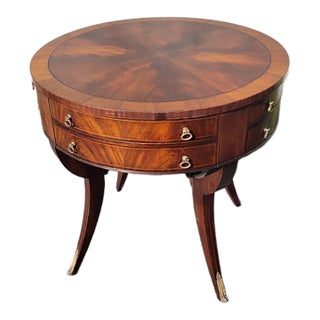 Beautiful Flame Mahogany Center Table Made Attributed to Weiman Furniture American Made For Sale
