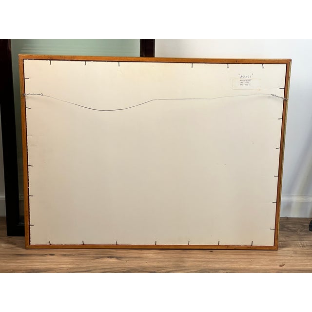 Brown Walter Kamys “Assissi” 1955 Ink on Paper Signed Lower Right Gallery Label en Verso For Sale - Image 8 of 9