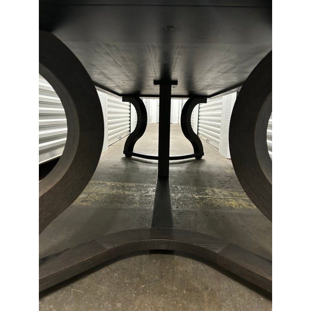 2010s Attributed to Christian Liaigre Table Misaine This Table in Made of Wirebrushed and Grey Stained Solid Oak For Sale - Image 5 of 12