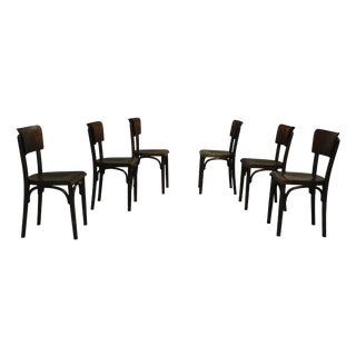 H-48 Pub Chairs by Michael Thonet for Thonet, 1920s, Set of 6 For Sale