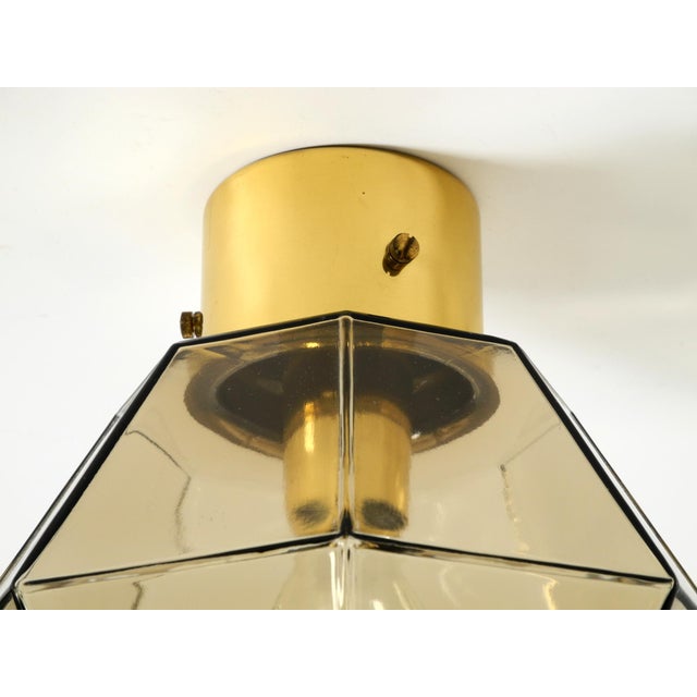 Vintage Smoked Glass Ceiling Lamp in Octagonal Shape from Limburg, 1970s For Sale - Image 13 of 18
