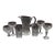Bohemian Cut Crystal Barware Set - Set of 7 For Sale