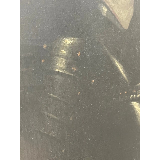 Brown British 17th Century Oil Painting Portrait of Royal Monarch King Charles 1st Wearing Armour For Sale - Image 8 of 13