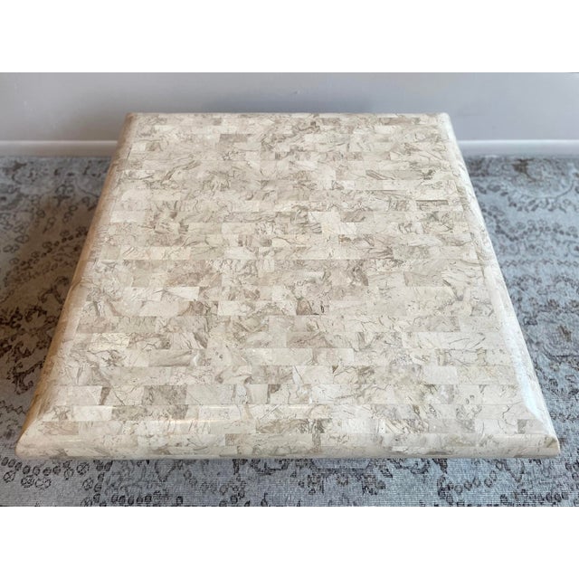 Mid-Century Modern 1980s Vintage Maitland Smith Tessellated Stone Coffee Table Postmodern For Sale - Image 3 of 6
