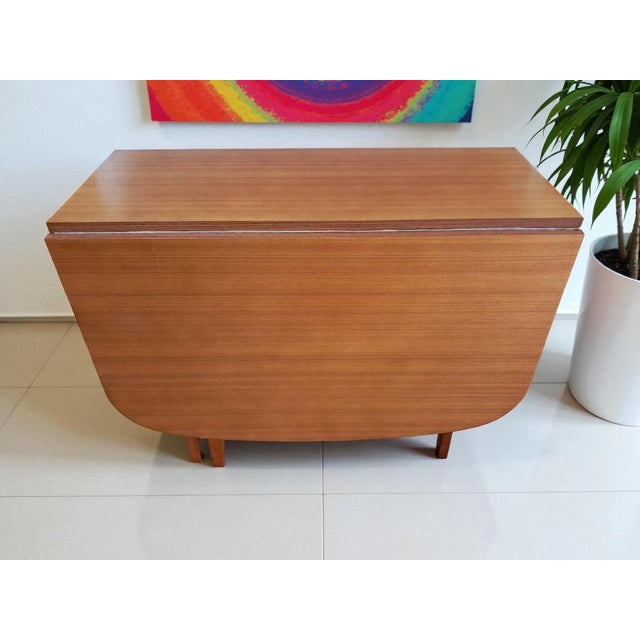 Vintage Dining Table in Teak with Drop Leaf, 1970 For Sale - Image 13 of 16