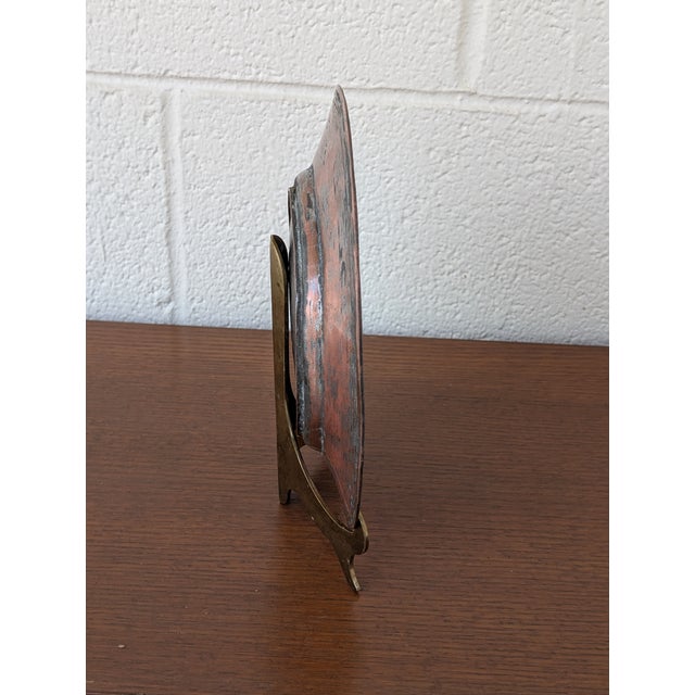 Antique Middle Eastern Copper Plate For Sale - Image 4 of 5