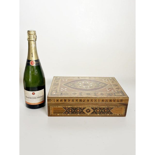Large Wood Marquetry Box, France, 1970s For Sale - Image 3 of 15