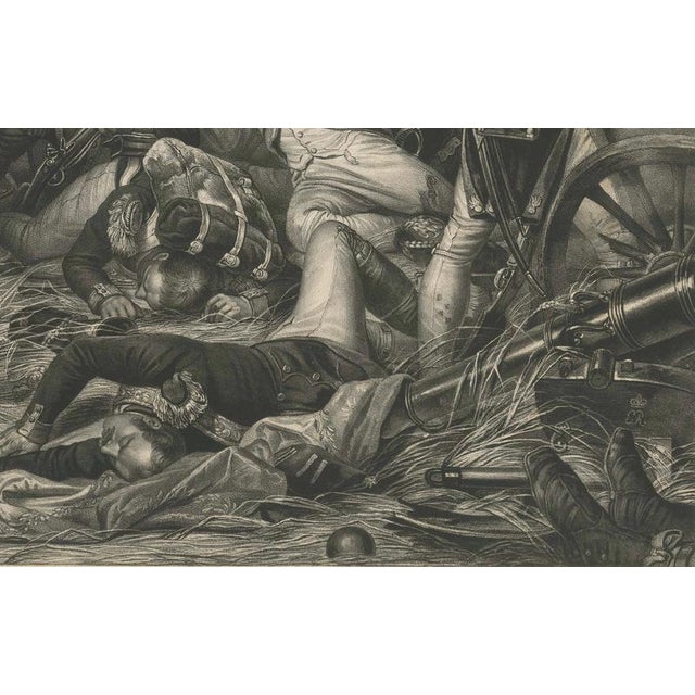 Mezzotint of Napoleon at the Battle of Waterloo, 1850, Paper For Sale - Image 6 of 12