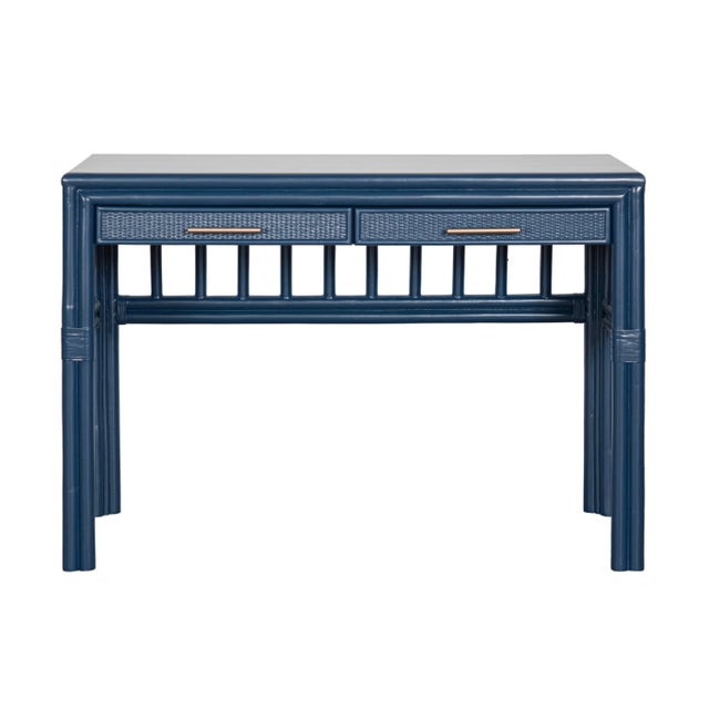 Contemporary Colony Desk, Navy Blue For Sale - Image 3 of 6