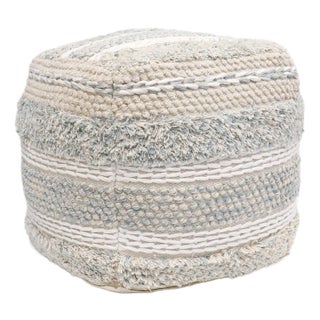 Pasargad Home Grandcanyon Cotton Braided Pouf For Sale