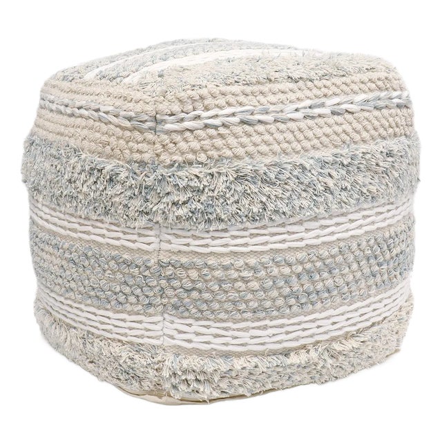 Pasargad Home Grandcanyon Cotton Braided Pouf For Sale