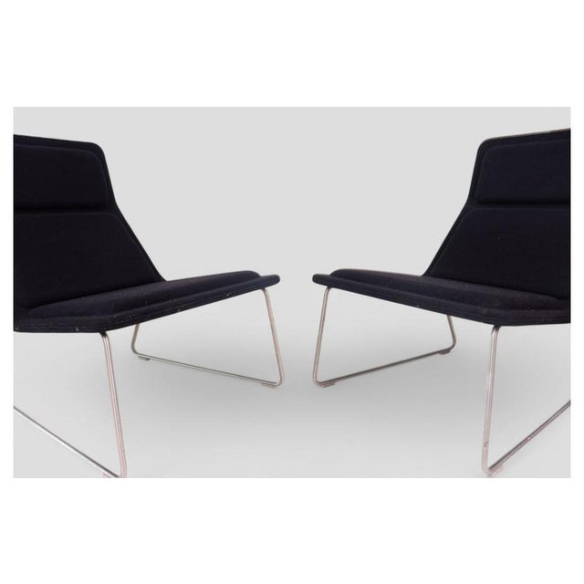 Black Low Lounge Chairs by Jasper Morrison for Cappellini, Set of 2 For Sale - Image 8 of 9