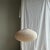 Beige Large Vintage Oval Flattened Pink Rattan and Natural Linen Pendant Light, 1980s For Sale - Image 8 of 18