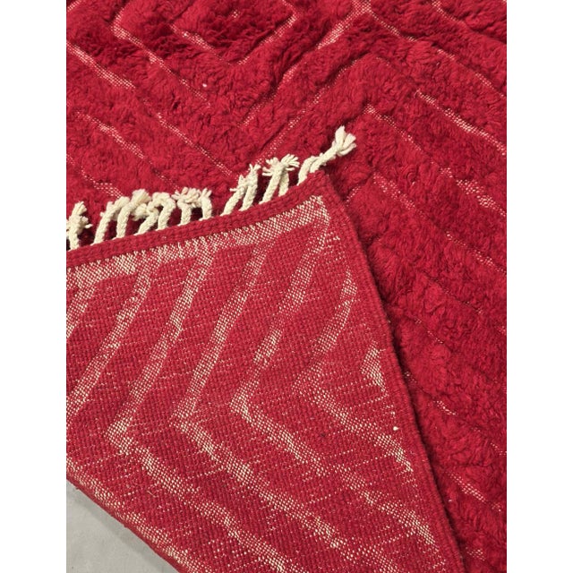 2020s Red Moroccan Rug - 9.8 X 8.2 Ft For Sale - Image 5 of 8