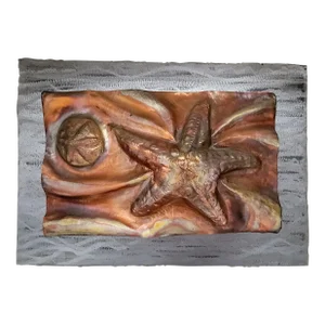 Oregon Coast Metal Artist Dan Anderson Metal Starfish, Sand Dollar Signed 2009