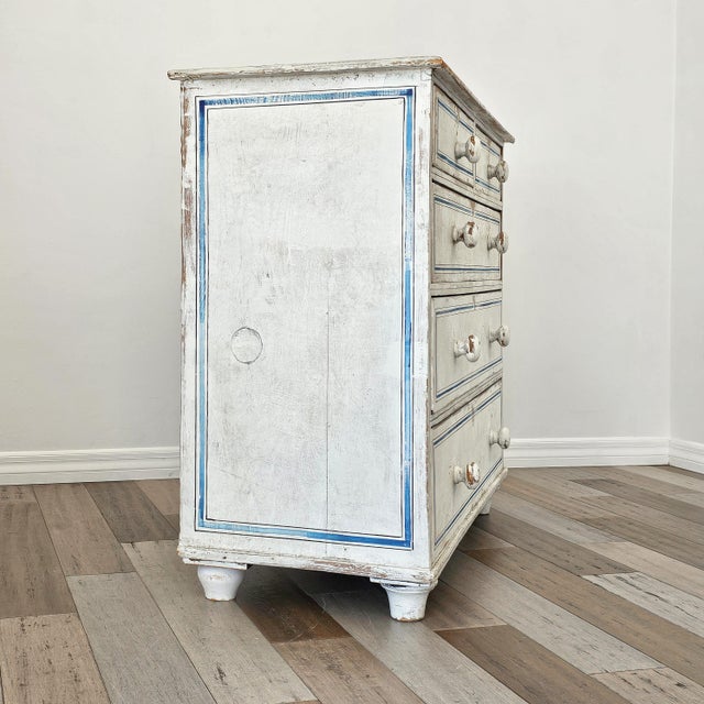 English Antique English Pine Painted Dresser - Circa 1880 For Sale - Image 3 of 14