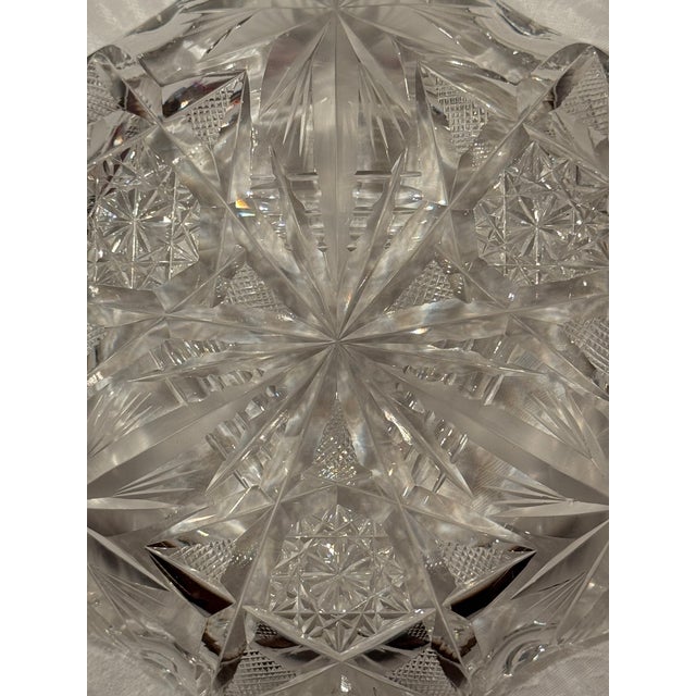 Late 19th Century American Brilliant Period Crystal Candy Dish For Sale - Image 4 of 5