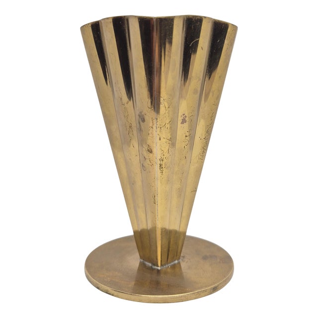 Modern Swedish Vase in Brass by Ystad Metall, 1890s For Sale