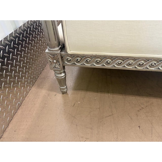 Oly Studio 1990s Oly Studio Louis XVI French Country Silver Daybed For Sale - Image 4 of 5