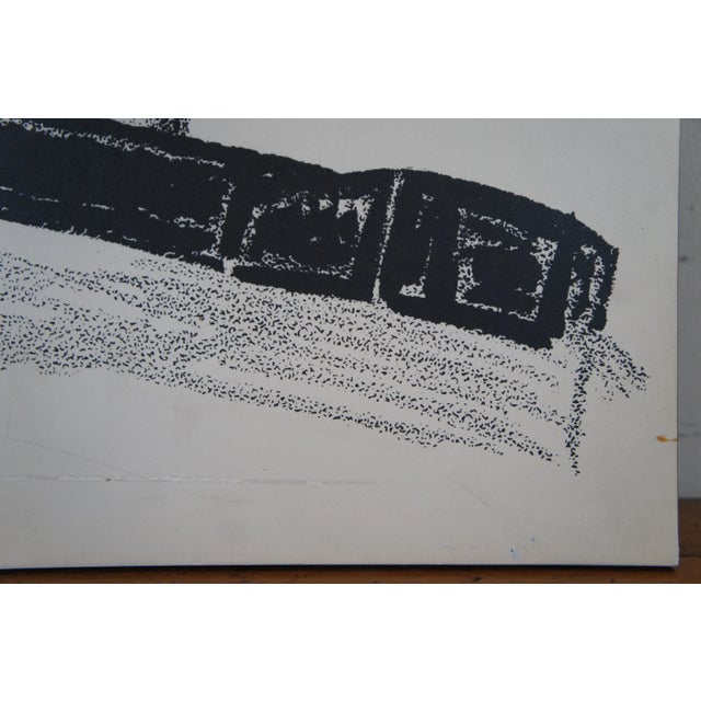 Late 20th Century Vintage Milton Caniff Neil Armstrong Portrait Print on Board 24" For Sale - Image 10 of 11