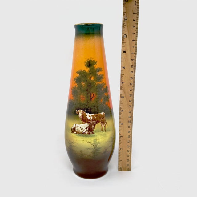 Up for sale is a gorgeous vintage/antique pottery vase produced by the Robert Hanke Pottery Factory in Austria (Bohemia),...