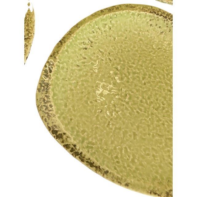 Early 21st Century Adiano Tolomei Fortunata Casa Mia Green Triangular Plates Italy Set of 4 For Sale - Image 5 of 6