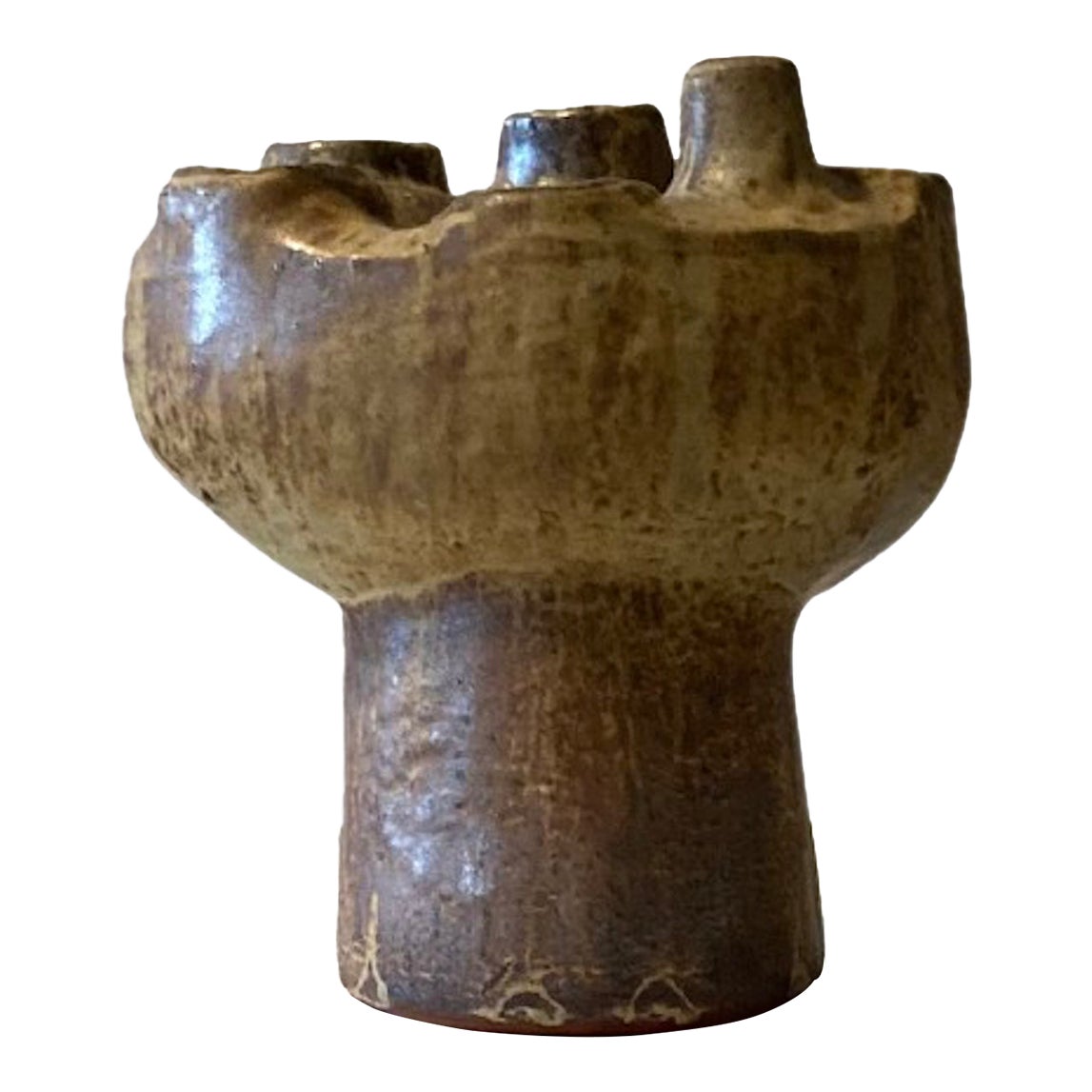 Mid 20th Century Fantastic Ceramic Vase With Multiple Openings Chairish