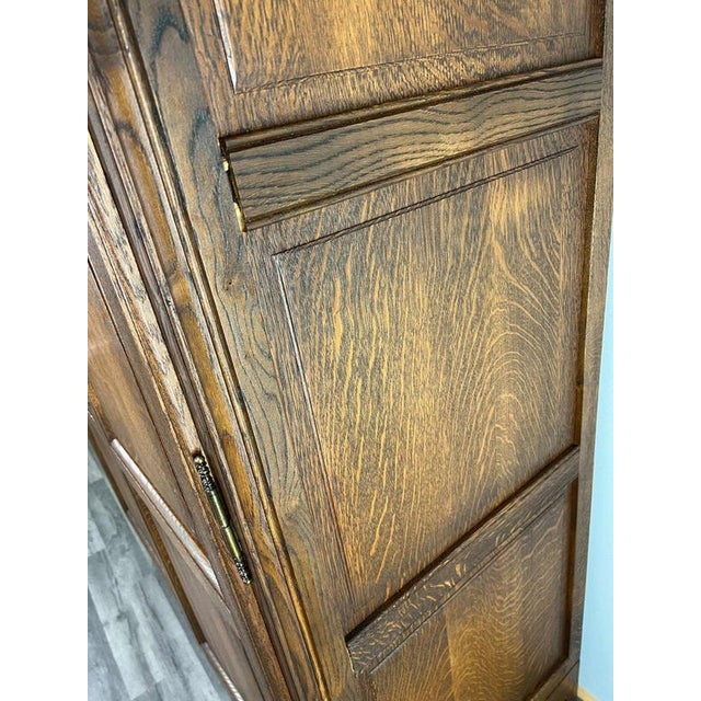 Vintage French Wardrobe in Oak For Sale - Image 11 of 12