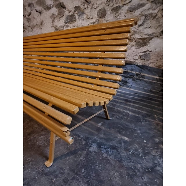 Mid-Century French Pine Garden Bench, 1960s For Sale - Image 10 of 18