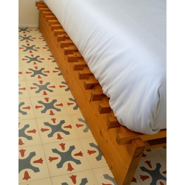 Scandinavian Bed in Pine, 1980s For Sale - Image 13 of 14