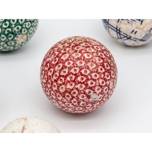 English Late 19th Century Rug Balls - Set of 6 For Sale - Image 3 of 13