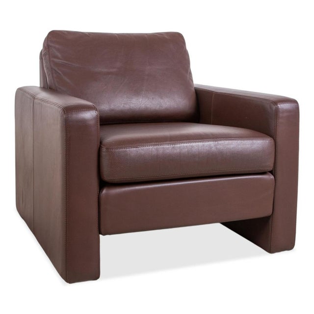 Conseta Leather Armchair in Brown Coffee Mahogany with Headrest by COR For Sale - Image 13 of 13