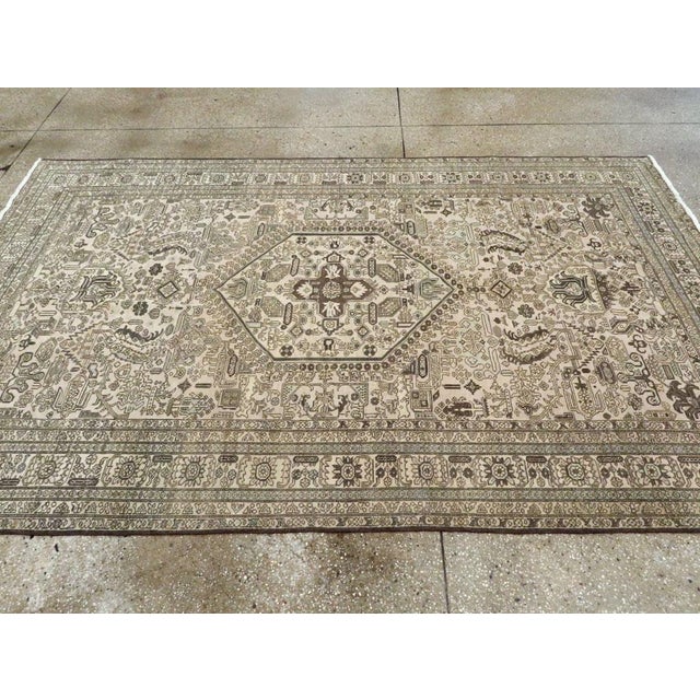 Galerie Shabab Collection Mid-20th Century Persian Tabriz Accent Rug For Sale - Image 4 of 7