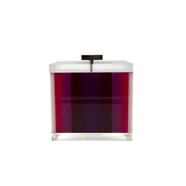 Vintage Italian Pink Ice Bucket, 1980s For Sale - Image 6 of 16