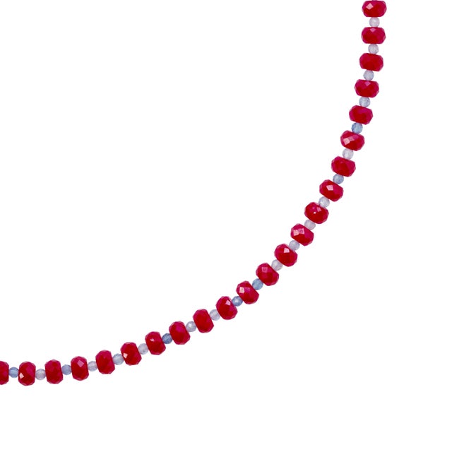 Jumbo Ruby Aquamarine Necklace 18k Gold For Sale In New York - Image 6 of 7