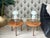 Design Within Reach Mid-Century Modern-Style Walnut Wood and Glass "Unison" Side Tables by Design Within Reach For Sale - Image 4 of 16