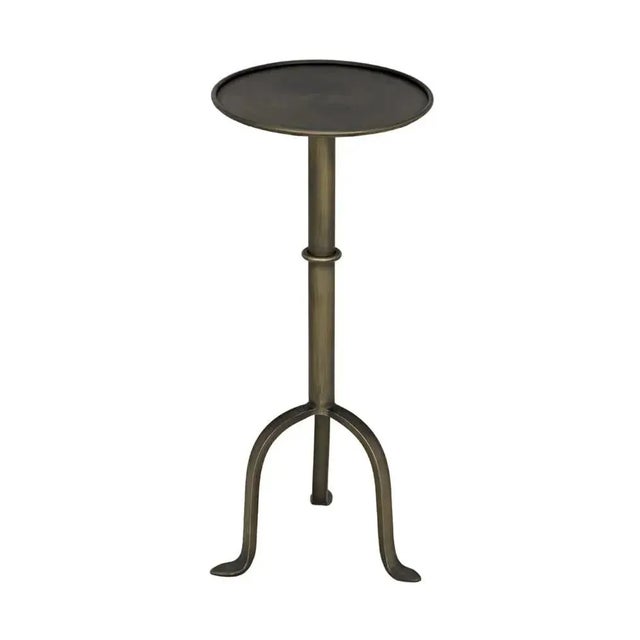 Noir NOIR Tini Side Table, Metal with Aged Brass Finish For Sale - Image 4 of 5