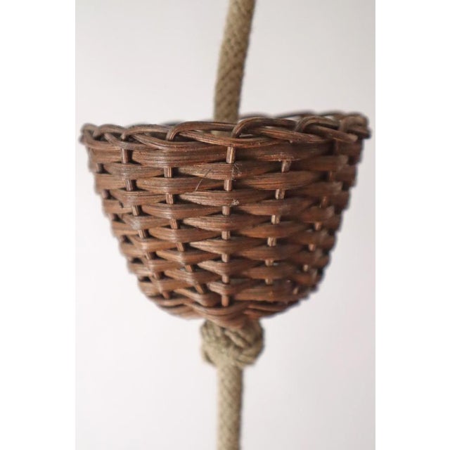 Modern Mid-Century Tulip Lamp in Woven Wood and Willow from Peill & Putzler, 1960s For Sale - Image 12 of 18
