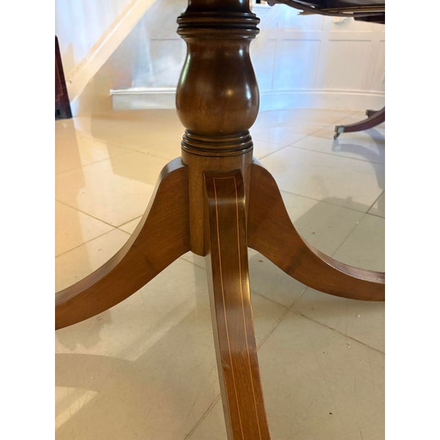 Antique Regency English Figured Mahogany Extending Dining Table, 1920s For Sale - Image 10 of 12