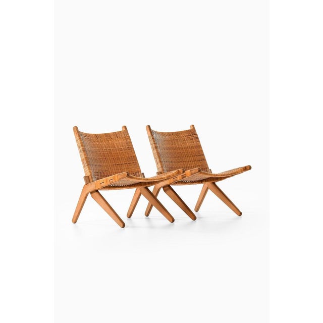Easy Chairs in Cane and Oak from Preben Thorsen, 1957, Set of 2 For Sale - Image 11 of 13