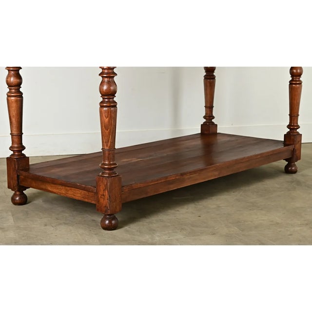 French 19th Century Oak Kitchen Island Work Table For Sale - Image 10 of 12