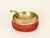 Mid-Century Italian Brass and Red Suede Ashtray, 1950s For Sale - Image 6 of 11