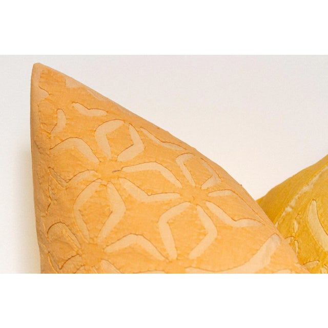 Warm Yellow Handmade Pillow Cover For Sale - Image 4 of 7